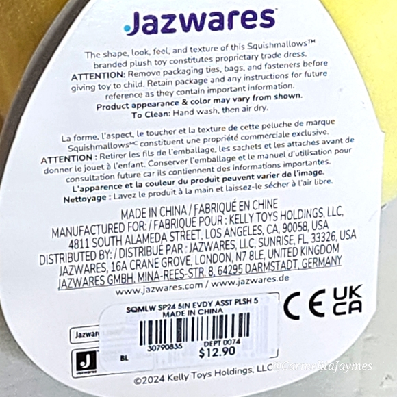 JUANA 🐰 Yellow Jackalope w Flower Crown 5 Squishmallow NWT - Picture 8 of 9